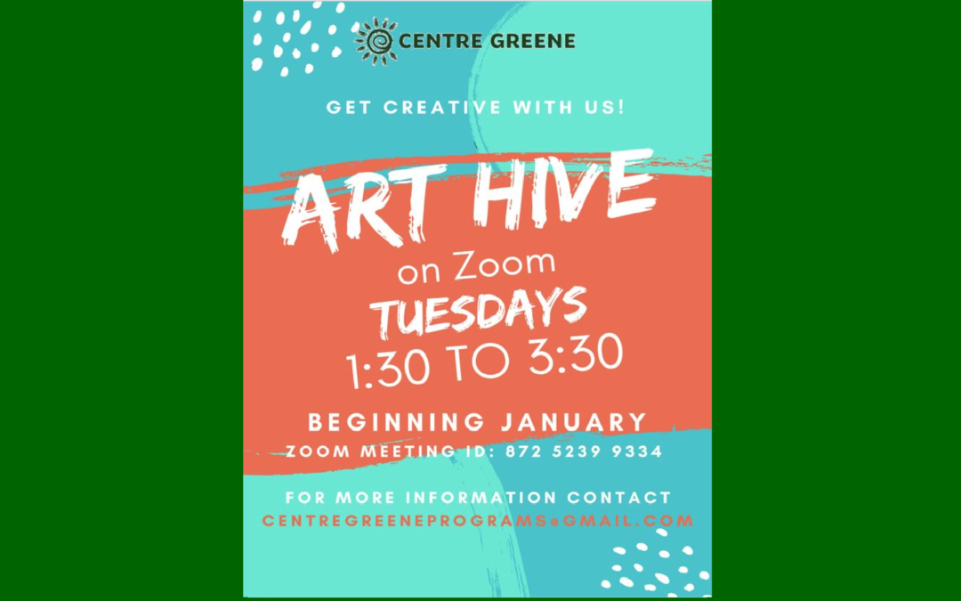 Art Hive will be back over Zoom on January 12!