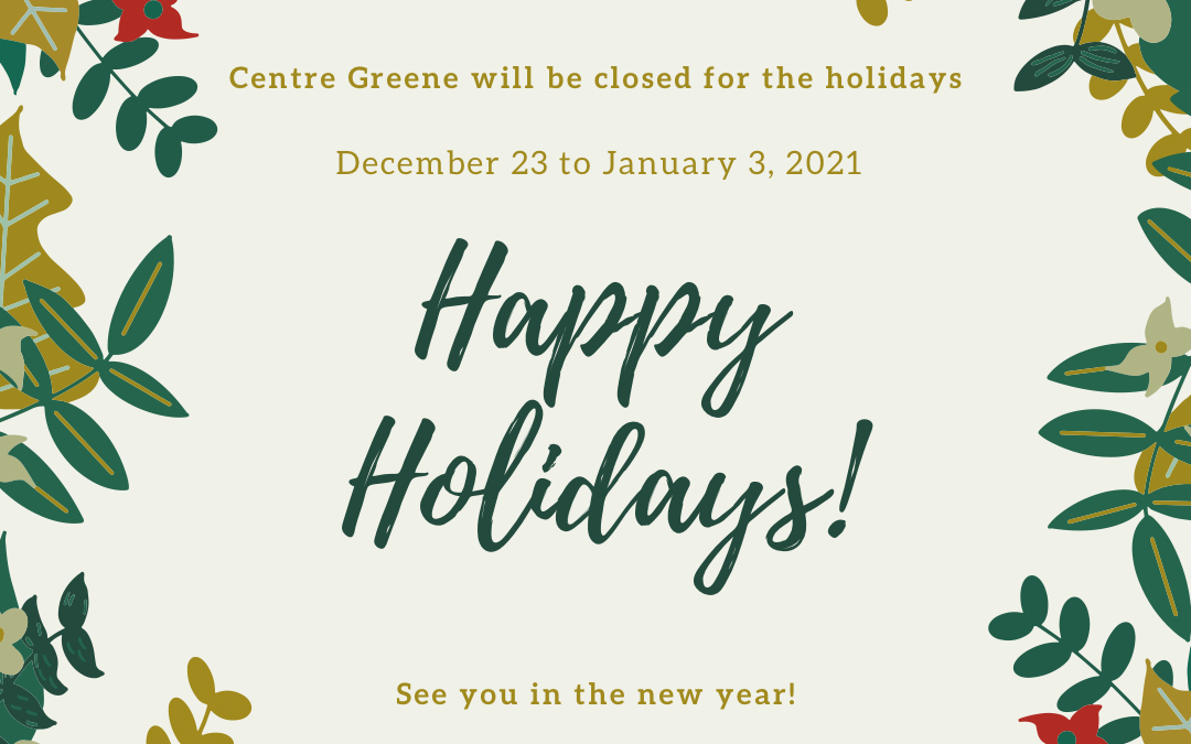 Happy Holidays From Centre Greene