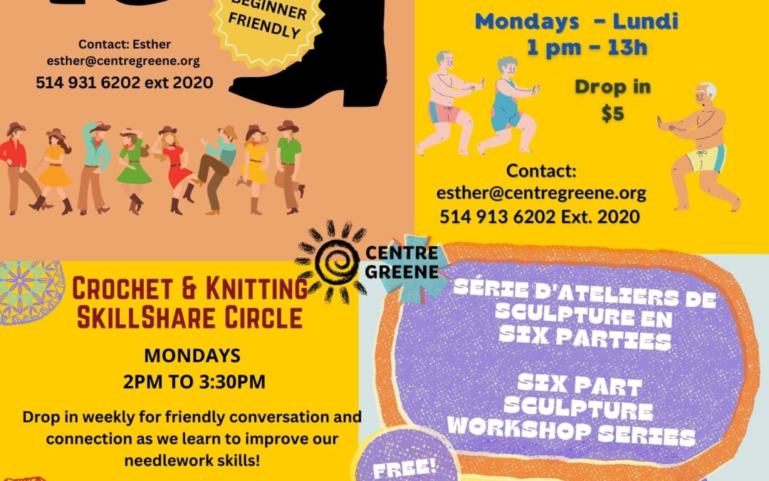 Ne manquez pas ces activités pour les aîné.e.s ! | Don’t miss out on these great activities for Seniors!
