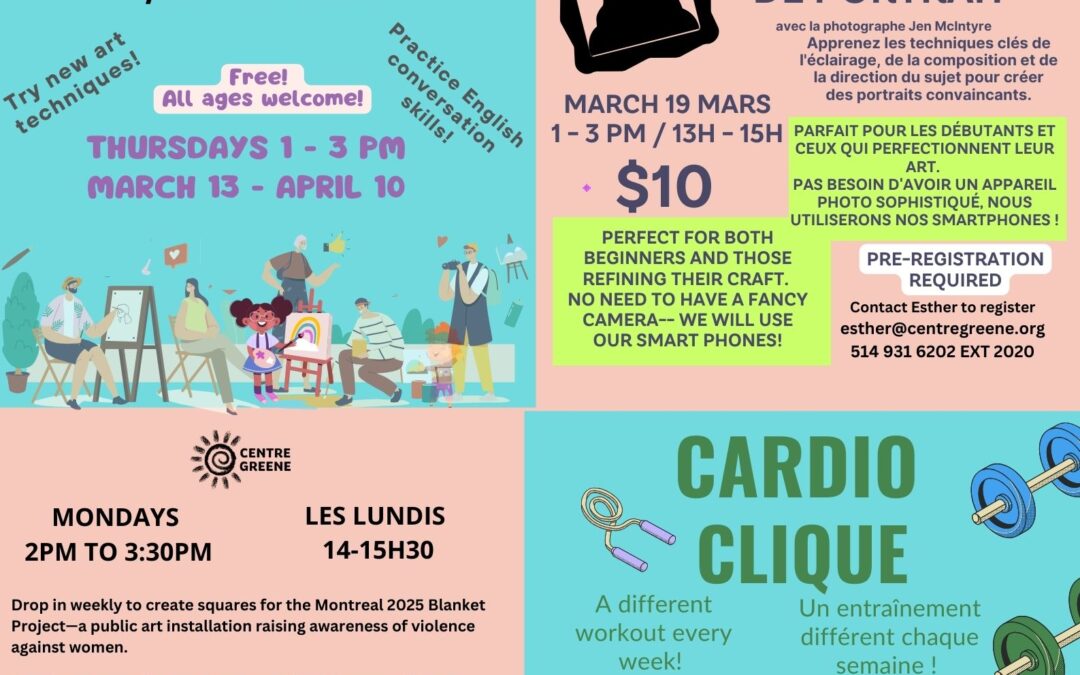 Ne manquez pas ces activités pour les aîné.e.s ! | Don’t miss out on these great activities for Seniors!