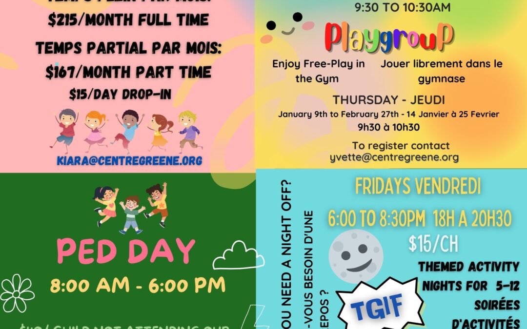 Une programmation variée pour les enfants ! | A Variety of Children’s Programming!