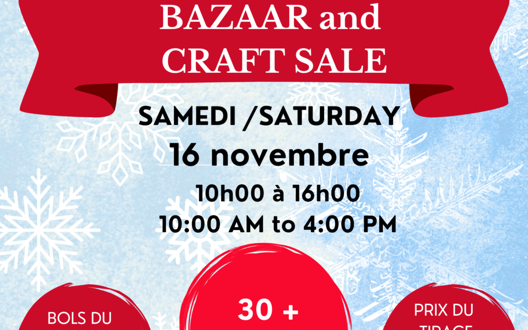 Bazar et vente d’artisanat TREATS & TREASURES Bazaar and Craft Sale